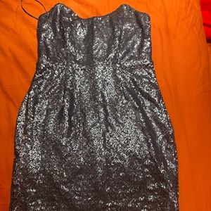 Navy sequin superdown dress